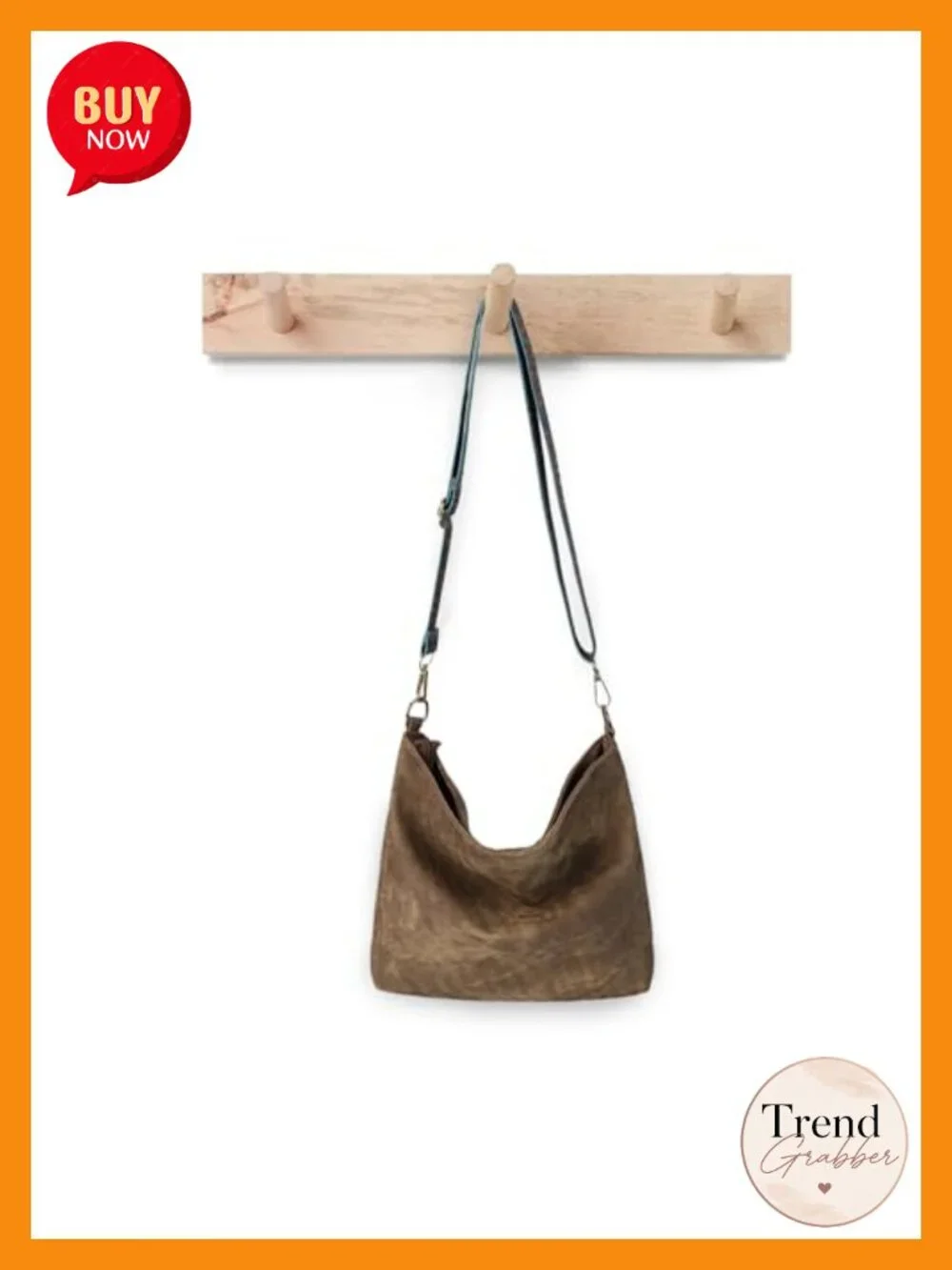 Genuine Leather Slouchy Bucket Hobo Crossbody Shoulder Bag Travel